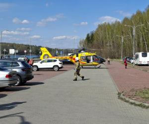 19.04.2026. Wypadek w Krynkach. Lądował LPR