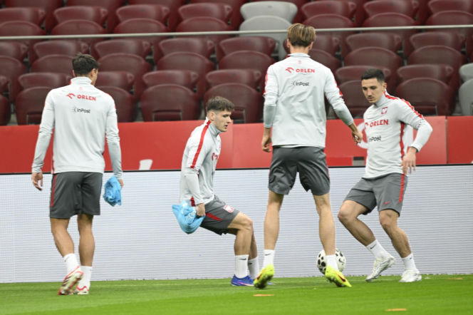 Trening reprezentacji Polski w Warszawie przed meczem z Albaną