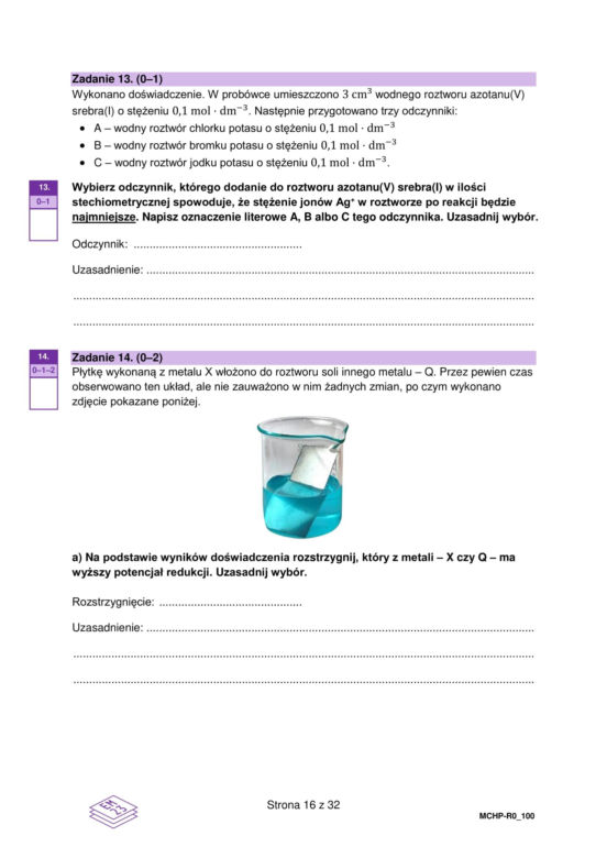 Matura próbna z chemii rozszerzona 2026. ARKUSZE CKE [15.01.2026]