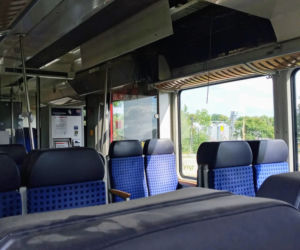 Wrak niemieckiego pociągu pod Kołbaskowem