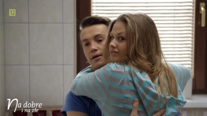 Na dobre i na złe odc. 593. Ola (Anna Karczmarczyk), Janek (Krzysztof Kwiatkowski)