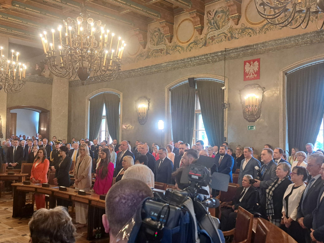 Zaprzysiężenie Aleksandra Miszalskiego na prezydenta miasta Krakowa oraz radnych IX kadencji