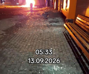 Dron uderzył tuż obok przejścia granicznego z Polską