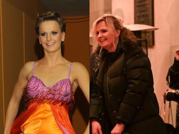 Totalnie odmieniona Otylia Jędrzejczak wyszła z balu z butami w rękach! Zdjęcia paparazzi