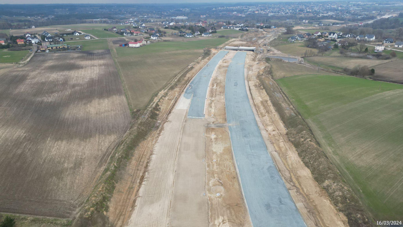 Budowa obwodnicy Metropolii Trójmiejskiej - zdjęcia marzec 2024