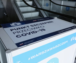 Punkt szczepień na Stadionie Legii w Warszawie