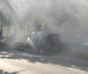 Pożar samochodu w Gorzowie
