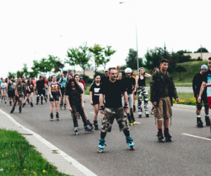 3. Nightskating Białystok. Przejazd wojskowy