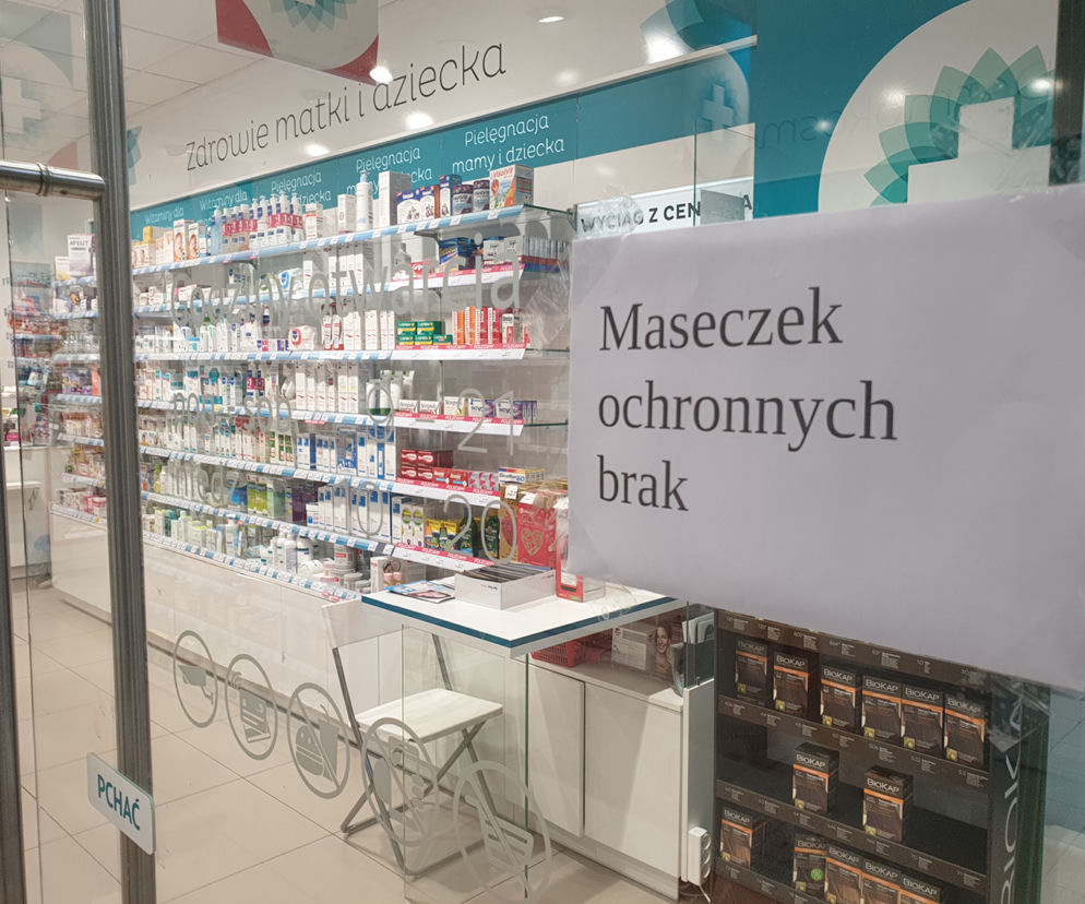 W aptekach brakuje maseczek ochronnych