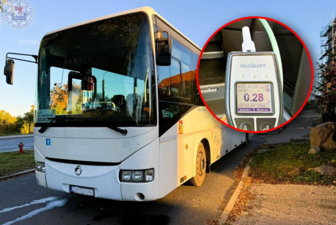 Pijany 48-latek za kierownicą autobusu. Wiózł 30 pasażerów!