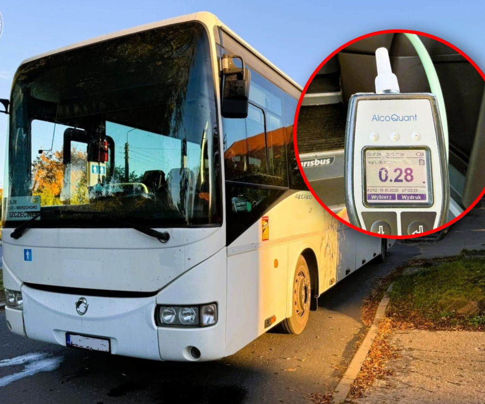Szokujące odkrycie podczas kontroli autobusu. Pijany kierowca wiózł 30 pasażerów