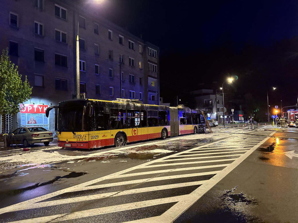 Pożar autobusu