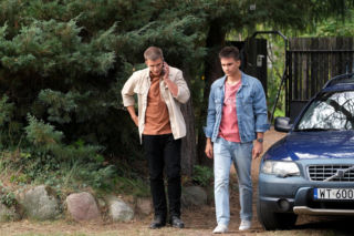 M jak miłość odc. 1910. Mateusz (Rafał Kowalski), Janek Winiar (Jakub Sirko)