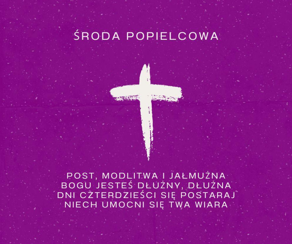 Obrazki z życzeniami na Środę Popielcową