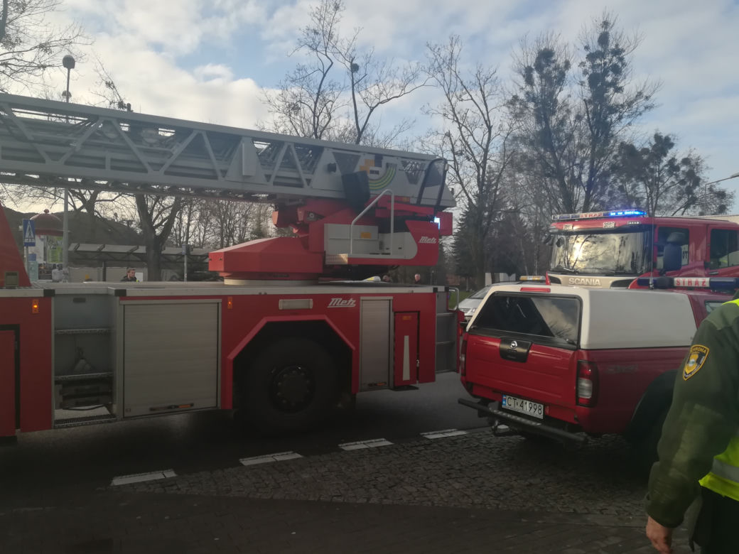 Ewakuacja Dworca Autobusowego w Toruniu - dziś to tylko ćwiczenia