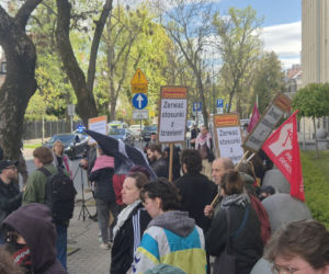 Protest pod ambasadą Izraela w Warszawie (30.04.2026)