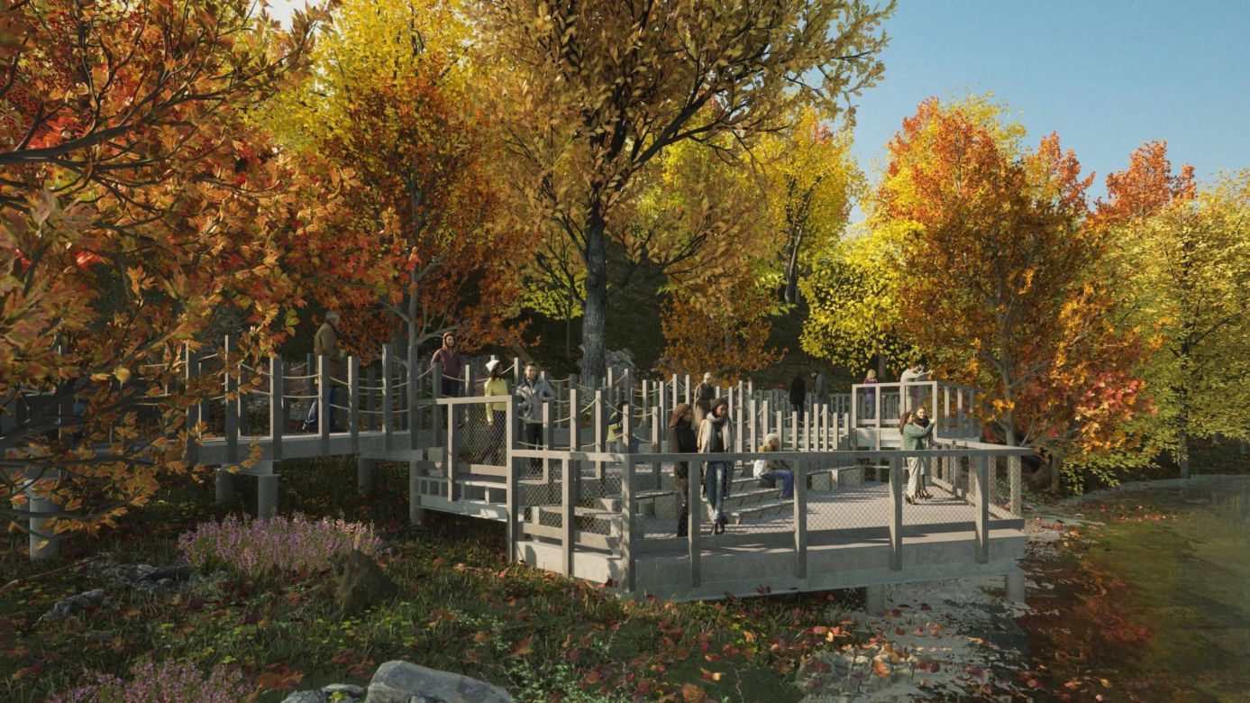 Nowe pomosty nad Jeziorem Szmaragdowym - wizualizacja
