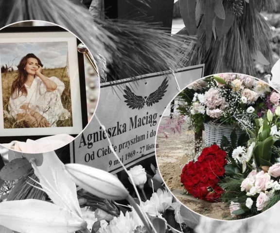 Tak teraz wygląda grób Maciąg. Napis na wieńcu od męża i dzieci chwyta za serce