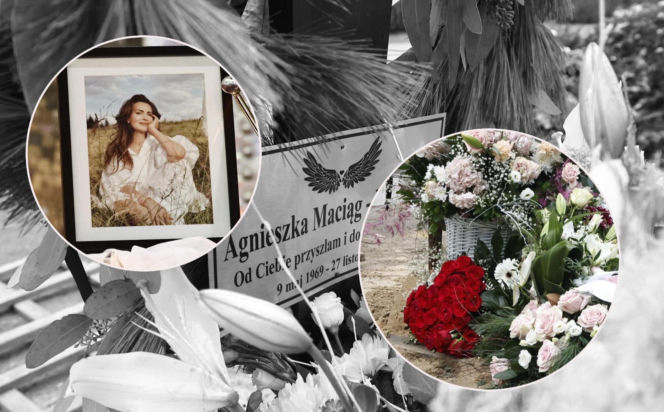 Tak teraz wygląda grób Agnieszki Maciąg. Napis na wieńcu od męża i dzieci chwyta za serce