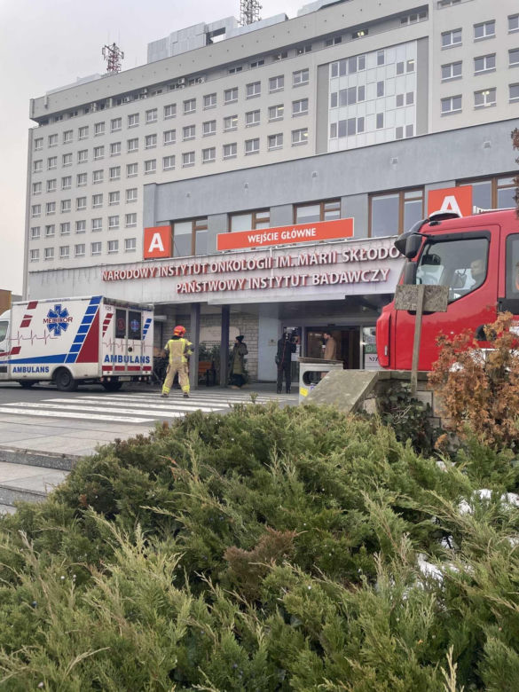 Ewakuacja w Narodowym Instytucie Onkologii (17.01.2025)