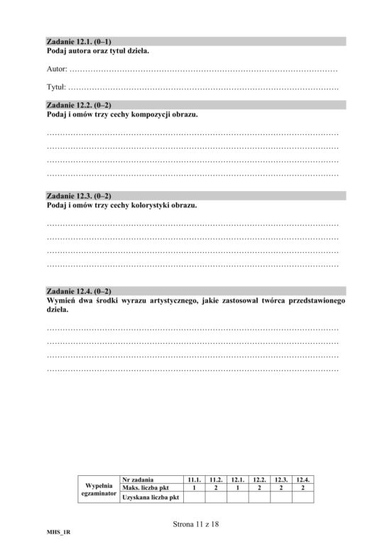 ARKUSZE CKE - Matura historia sztuki 2019