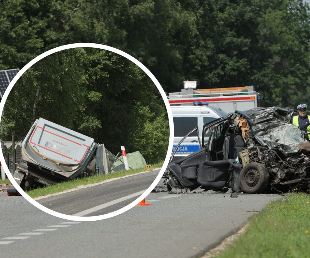 Naczepa zrobiła w powietrzu trzy obroty. Dzieciaczki były zmasakrowane. Wstrząsające relacje po wypadku w Grębiszewie