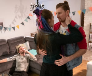 Na Wspólnej odc. 3100. Dawid (Daniel Mosior), Daria (Patrycja Topajew), Adam (Marcin Rogacewicz)