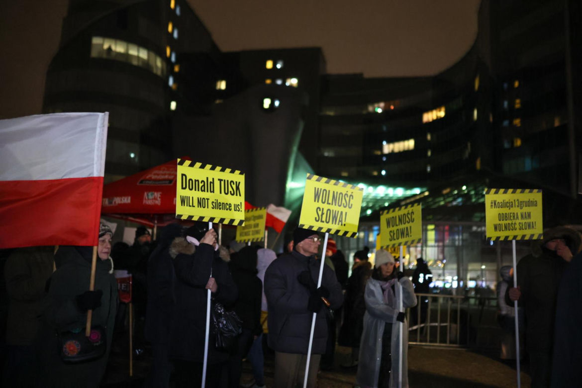 Protest pod siedzibą TVP