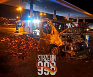 Groźny pożar na stacji benzynowej na autostradzie A4
