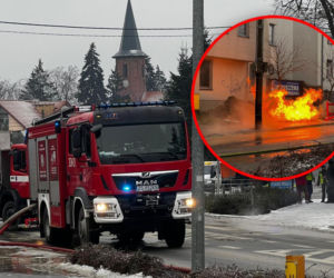 Pożar gazociągu w Szczecinie! Ogień buchnął spod ziemi. Ewakuacja mieszkańców