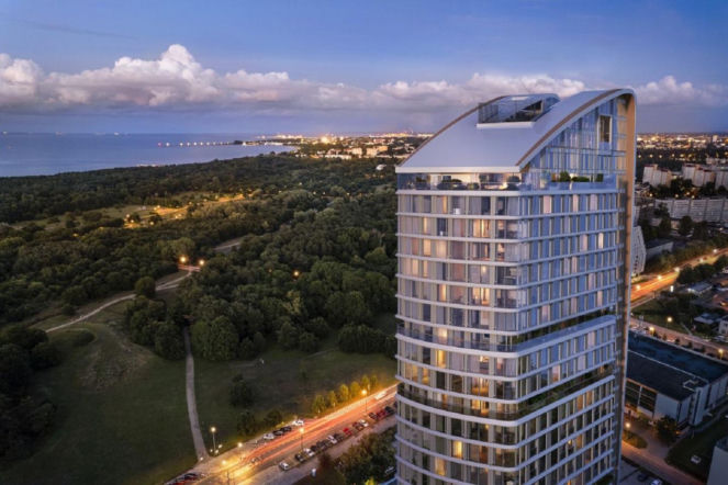Aktualna wizualizacja wieżowca Big Boy Building w Gdańsku