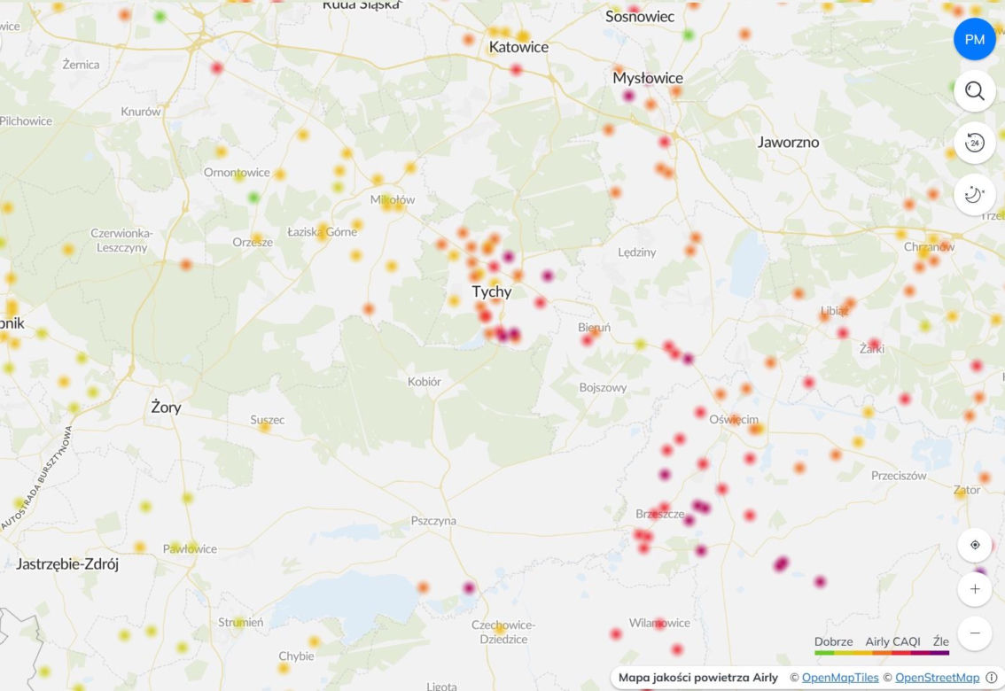 Jakość powietrza wciąż jest zła. Kolejne alerty RCB dla mieszkańców województwa śląskiego