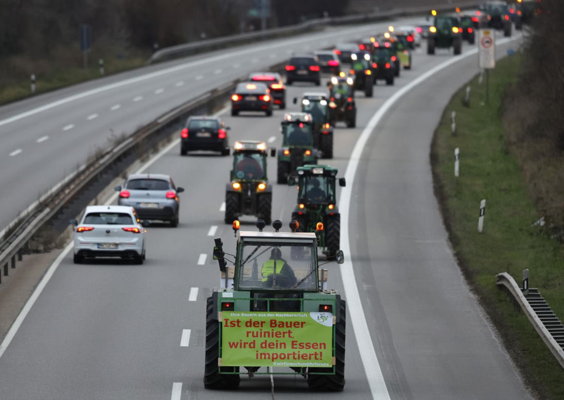 Strajk rolników w Niemczech