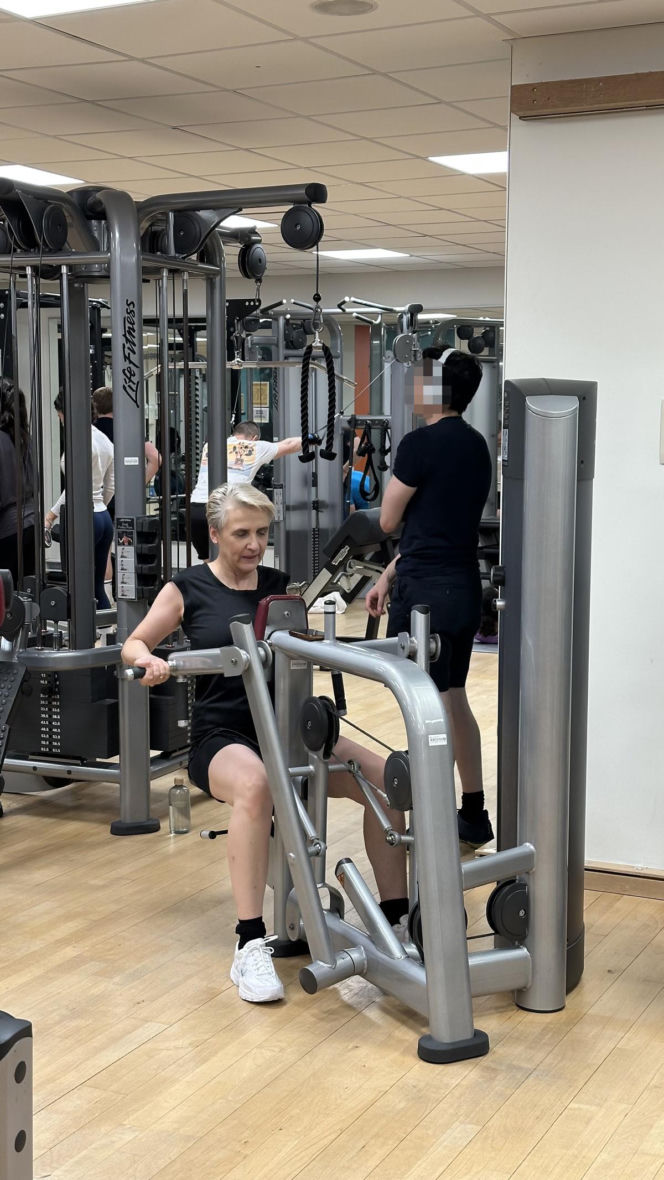 Joanna Scheuring-Wielgus na siłowni