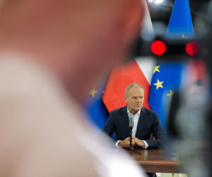 Donald Tusk na miejscu wybuchy na Lubelszczyźnie