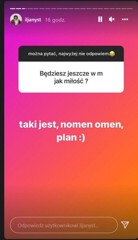 Ilona Janyst (Aneta z M jak miłość) na Instagramie o tym co się z nią stanie