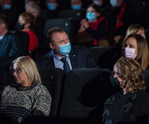 Jacek Kurski z żoną Joanną na premierze filmu „Marusarz. Tatrzański Orzeł”