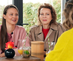 Barwy szczęścia, odc. 3320. Beata (Anita Jancia-Prokopowicz), Gabrysia (Marta Juras), Dorota Kujawiak (Karina Seweryn)