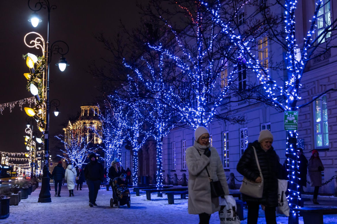 Iluminacja świąteczna 2023 w Warszawie - zdjęcia