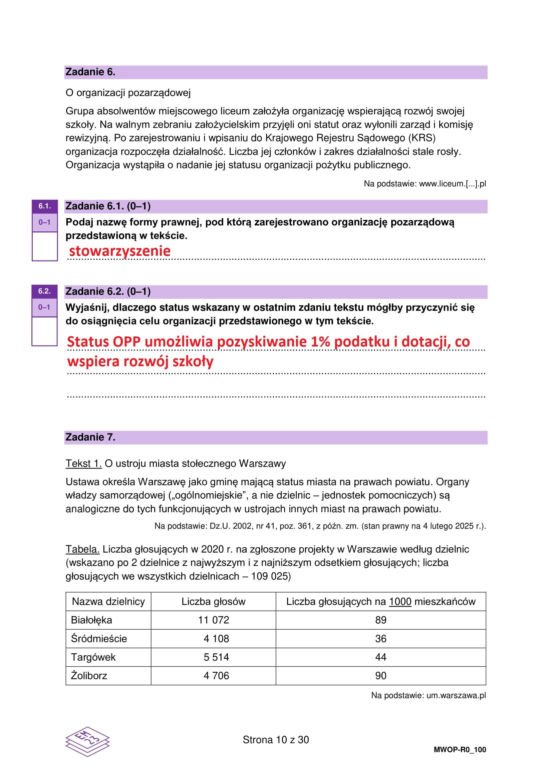 Matura 2025 WOS rozszerzony: odpowiedzi do wszystkich zadań z arkusza CKE - Formuła 2023 [13.05.2025]