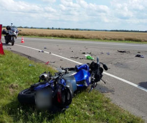 Motocyklista zginął w wypadku na DK 22