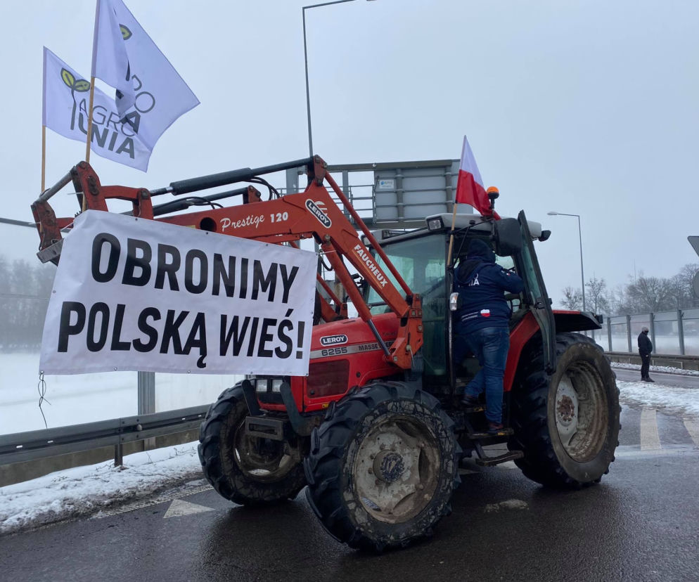 Protest rolników w Strykowie