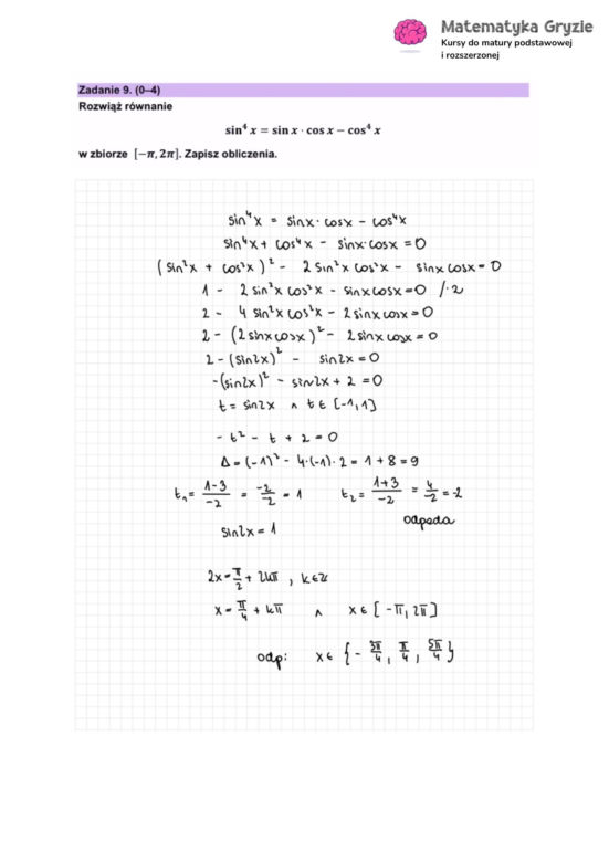 Matura próbna MATEMATYKA ROZSZERZONA 2024 - ODPOWIEDZI, GOTOWE ROZWIĄZANIA