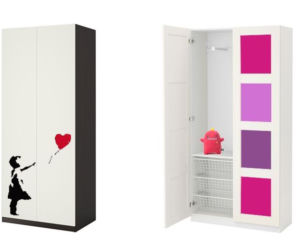 Szafa Pax IKEA: naklejki na szafę