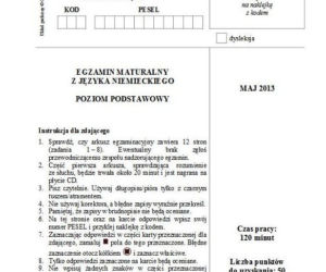 Matura 2013 język niemiecki p. podstawowy
