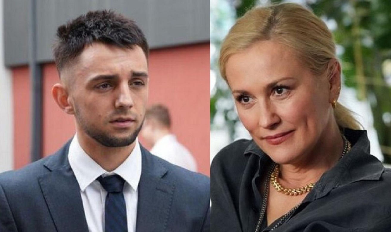 Barwy szczęścia, odcinek 3290. Mirek (Oliwier Kozłowski), Justyna (Sylwia Juszczak-Krawczyk)