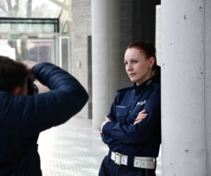 Policjantki pełniące służbę w KWP Białystok