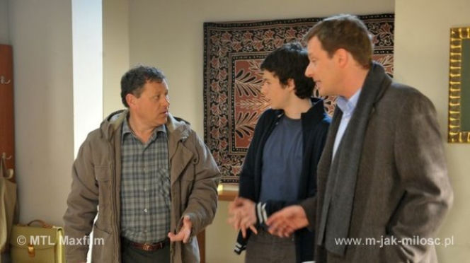 M jak miłość. Henio (Tadeusz Chudecki), Łukasz (Adrian Żuchewicz), Szymon (Grzegorz Małecki)