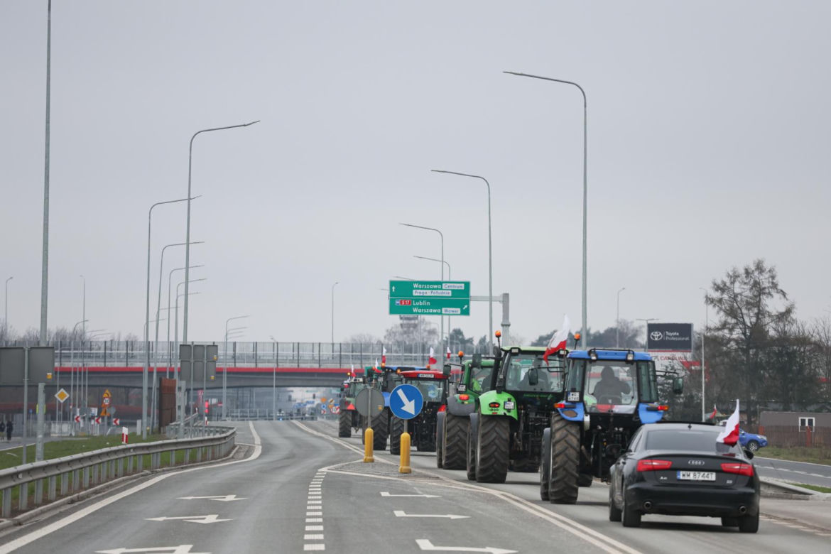 Protesty rolników na Mazowszu