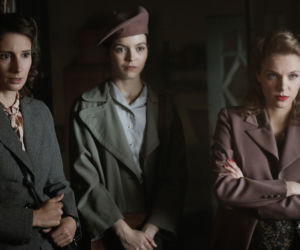 Wojenne dziewczyny 4 odc. 45. Ewa (Vanessa Aleksander), Marysia (Aleksandra Pisula), Nitka (Maja Szopa)